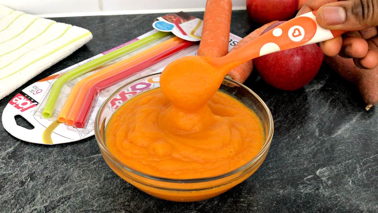 Apple Carrot Sweet Potato Baby Food Yummieliciouz