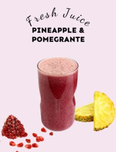 Pineapple Pomegranate Juice - Yummieliciouz