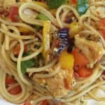 spaghetti in chicken breast sauce recipe