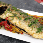 delicious oven-grilled croaker fish