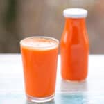 fresh homemade carrot juice