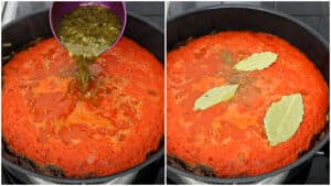 jollof rice sauce prep