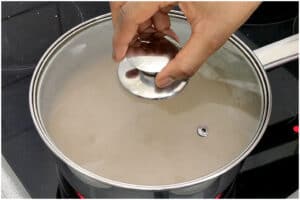 boiling amala fele fele mixture