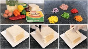 breakfast sandwich ingredients prep