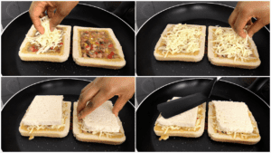 easy breakfast sandwich in making