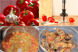 prepping the sauce
