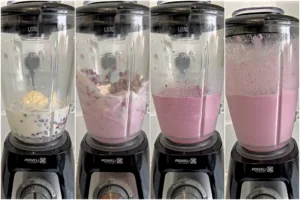 pomegranate milkshake blending