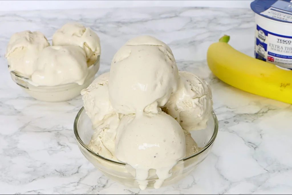 banana ice cream frozen dessert recipe